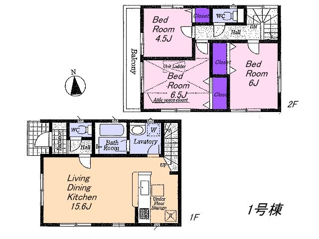 Floor plan. 26,800,000 yen, 3LDK, Land area 101.43 sq m , Building area 76.95 sq m