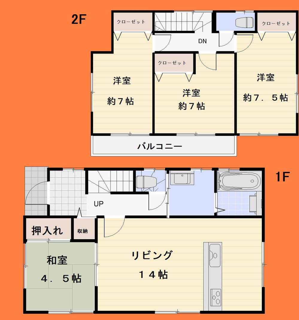 Floor plan. 31,800,000 yen, 4LDK, Land area 161.03 sq m , Building area 91.49 sq m floor plan