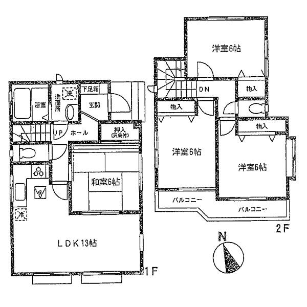 Floor plan. 22,800,000 yen, 4LDK, Land area 110.09 sq m , Building area 89.22 sq m