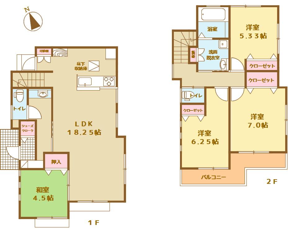 Floor plan. (8 Building), Price 38,800,000 yen, 4LDK, Land area 119.67 sq m , Building area 95.58 sq m