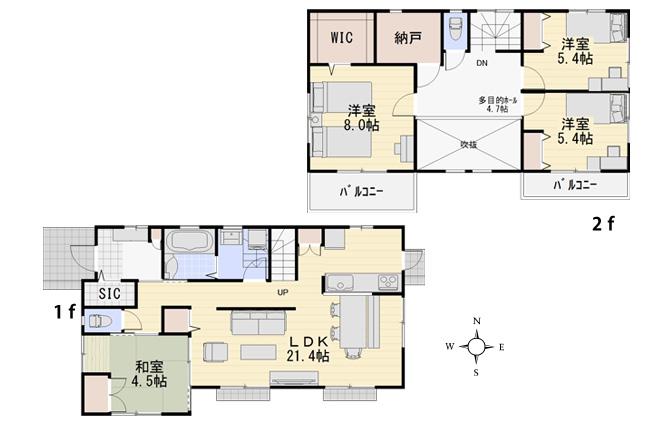 Other building plan example. Building plan example Building price 13.8 million yen, Building area 114.87 sq m