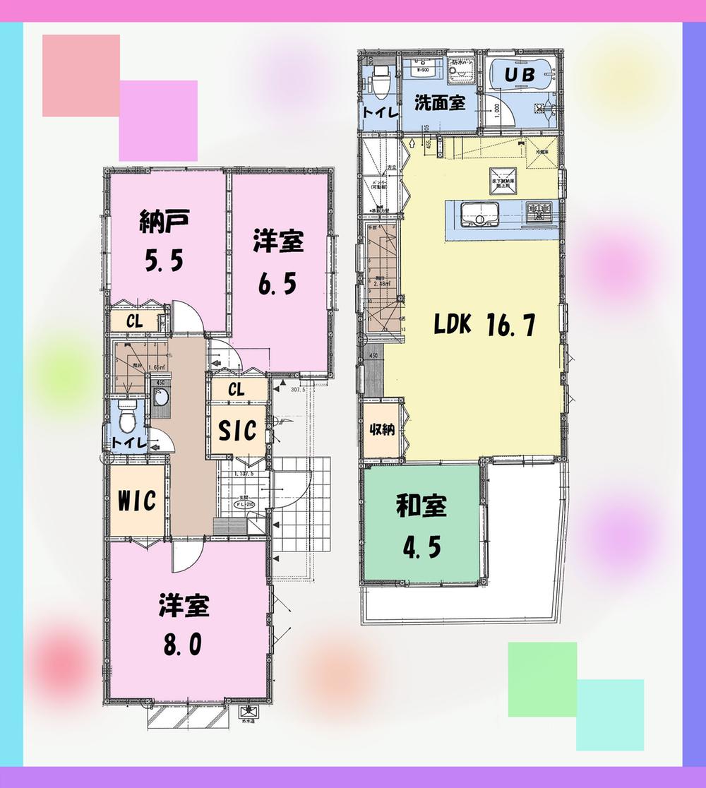 Floor plan. 32,800,000 yen, 4LDK, Land area 159.68 sq m , It becomes a floor plan of the building area 98.12 sq m open feeling of plenty