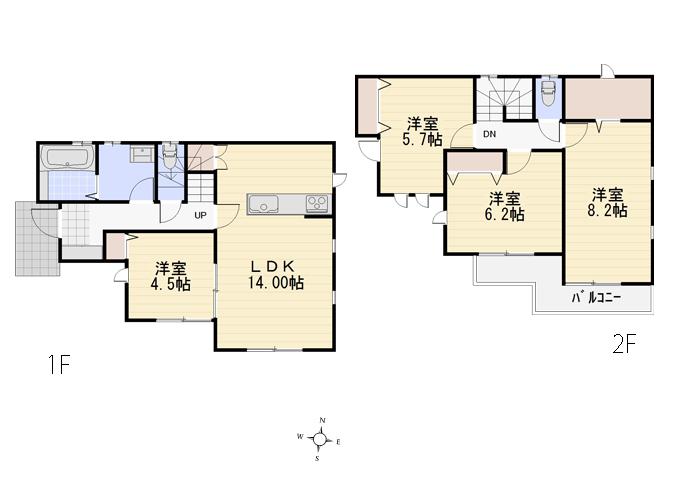Floor plan. (B Building), Price 32 million yen, 4LDK, Land area 120.05 sq m , Building area 92.73 sq m