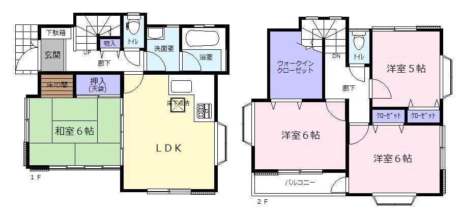 Floor plan. 20 million yen, 4LDK, Land area 110 sq m , Building area 86.52 sq m