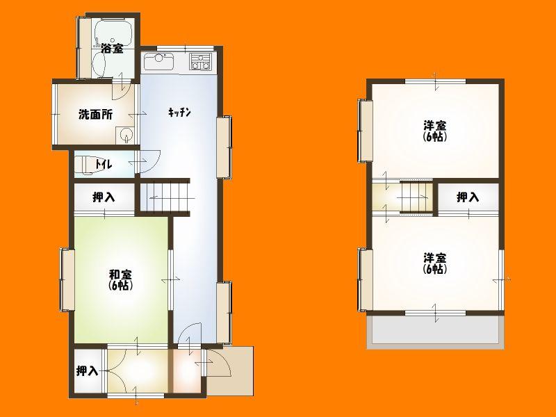 Floor plan. 10.8 million yen, 3K, Land area 68.51 sq m , Building area 63.72 sq m floor plan
