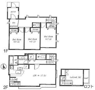 Floor plan. 69,800,000 yen, 3LDK, Land area 115.27 sq m , Building area 91.15 sq m