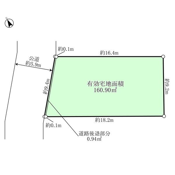 Compartment figure. Land price 95 million yen, Land area 161.84 sq m