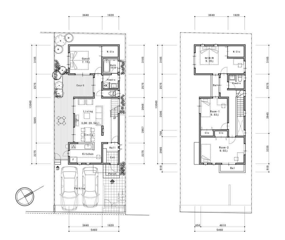 Building plan example (floor plan). Building plan example ( A ・ B Common) Building area 119.40 sq m