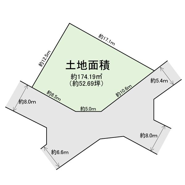 Compartment figure. Land price 64,800,000 yen, Land area 174.19 sq m compartment view