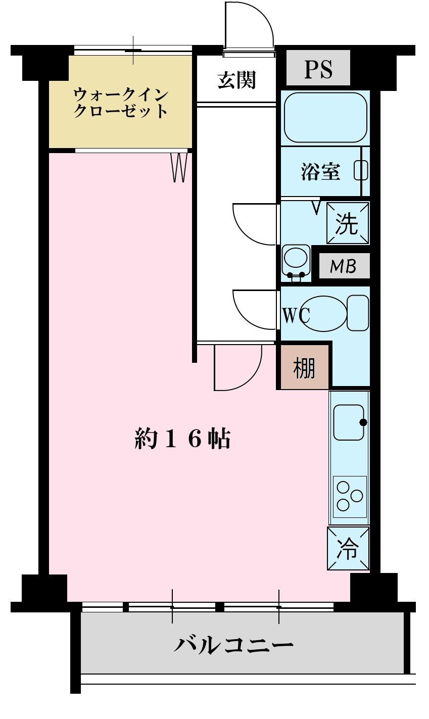 Floor plan. Price 12.8 million yen, Occupied area 40.59 sq m , Balcony area 5.1 sq m