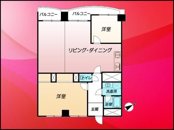 Floor plan. 2LDK, Price 38,500,000 yen, Occupied area 80.06 sq m