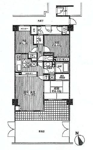 Floor plan. 3LDK, Price 52 million yen, Occupied area 76.59 sq m