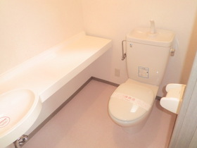 Toilet. Toilet and wash basin