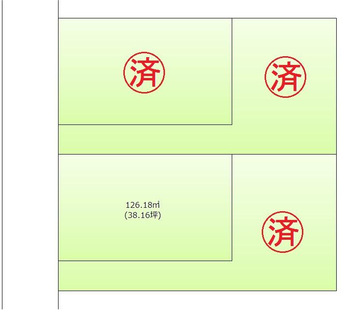 Compartment figure. Land price 74,800,000 yen, Land area 126.18 sq m