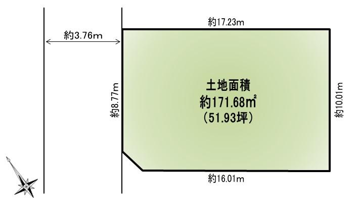 Compartment figure. Land price 99,800,000 yen, Land area 171.68 sq m