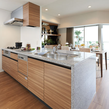 Kitchen.  [kitchen] To enhance the functionality, Wearing a beauty kitchen.