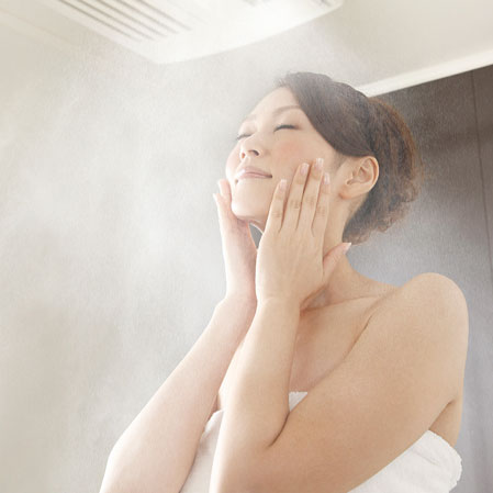 Bathing-wash room.  [Mist sauna with bathroom heating dryer] Mist sauna gently wrap the body. Available with a book, It is also possible drying and clothing of deodorization of laundry.