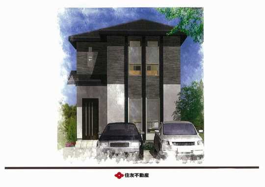 Local land photo. Building plan appearance (two-family housing plan)