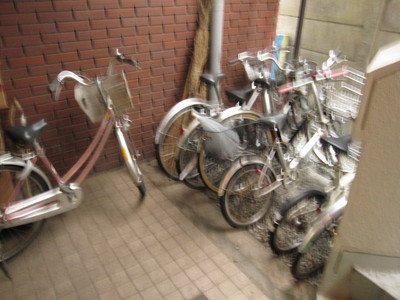 Parking lot. Bicycle-parking space