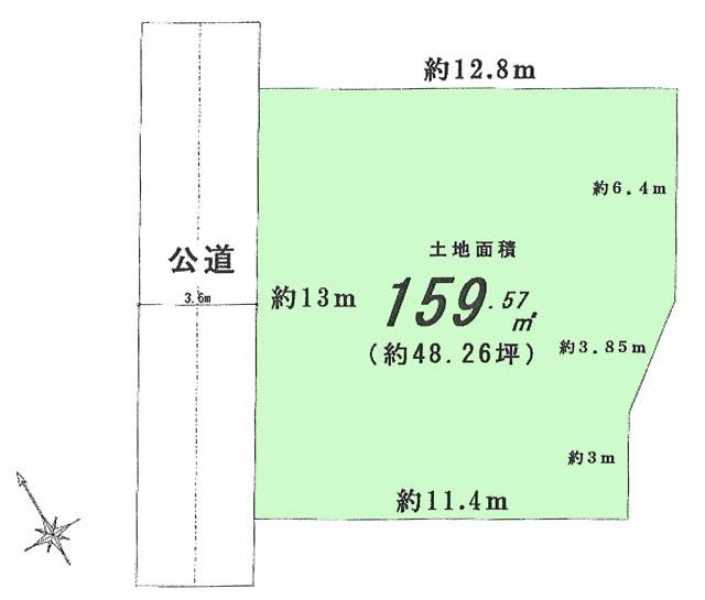 Compartment figure. Land price 80 million yen, Land area 159.57 sq m