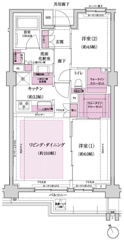 Floor: 2LDK, occupied area: 56.36 sq m, Price: 47,800,000 yen, now on sale