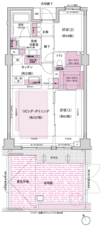 Floor: 2LDK, occupied area: 58.32 sq m, Price: 48,400,000 yen, now on sale