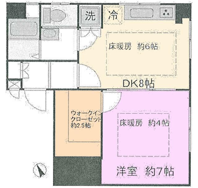Floor plan. 1DK, Price 25 million yen, Occupied area 41.93 sq m