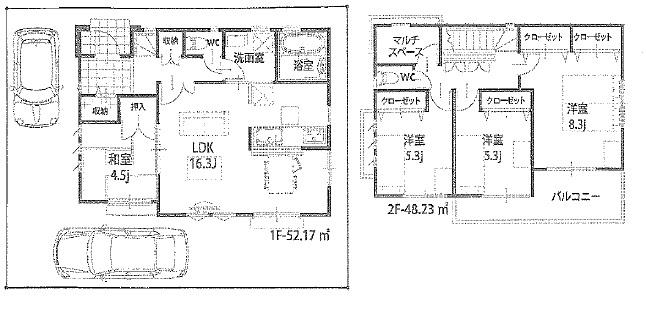 Floor plan. 66,800,000 yen, 4LDK + S (storeroom), Land area 114.02 sq m , Building area 100.4 sq m