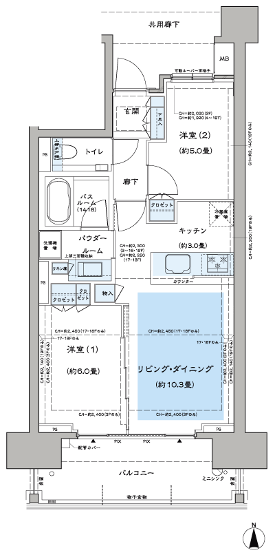 Floor: 2LD ・ K, the area occupied: 55.6 sq m, Price: 63,446,000 yen, now on sale