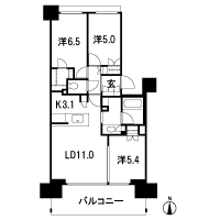 Floor: 3LD ・ K + WIC (walk-in closet), the occupied area: 67.76 sq m, Price: 73,536,000 yen, now on sale