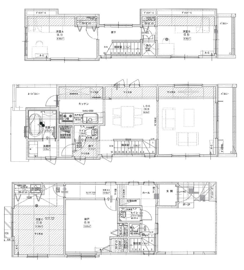 Floor plan. 62,800,000 yen, 3LDK + S (storeroom), Land area 83.29 sq m , Building area 119.98 sq m