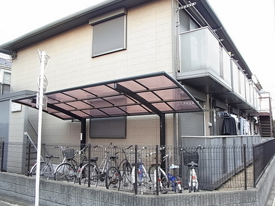 Other common areas. Bicycle parking space with a roof