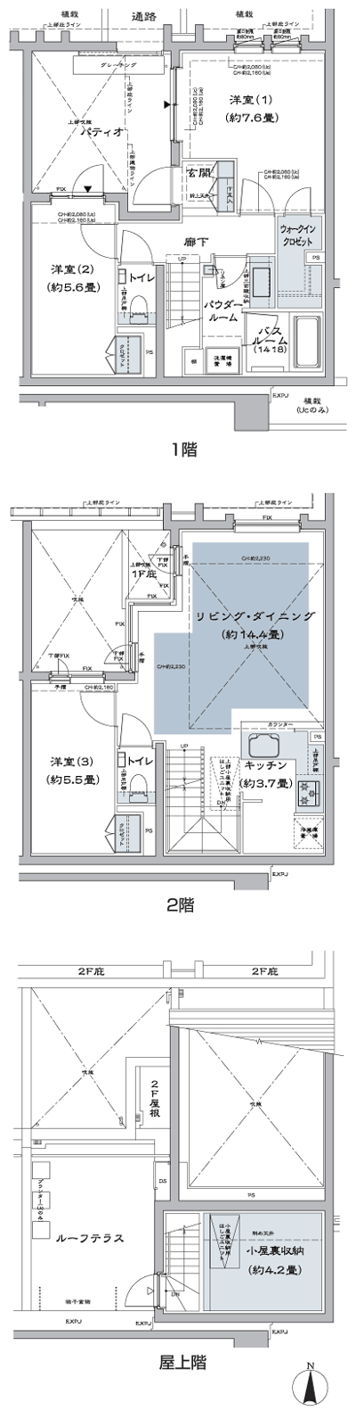 Floor: 3LD ・ K + WIC (walk-in closet) + attic storage, occupied area: 90.53 sq m, price: 76 million yen, currently on sale
