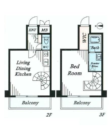 Floor plan. 1LDK, Price 34,800,000 yen, Occupied area 47.23 sq m , Balcony area 10.24 sq m