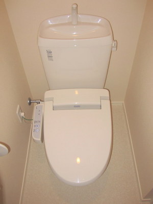 Toilet. Washlet is with