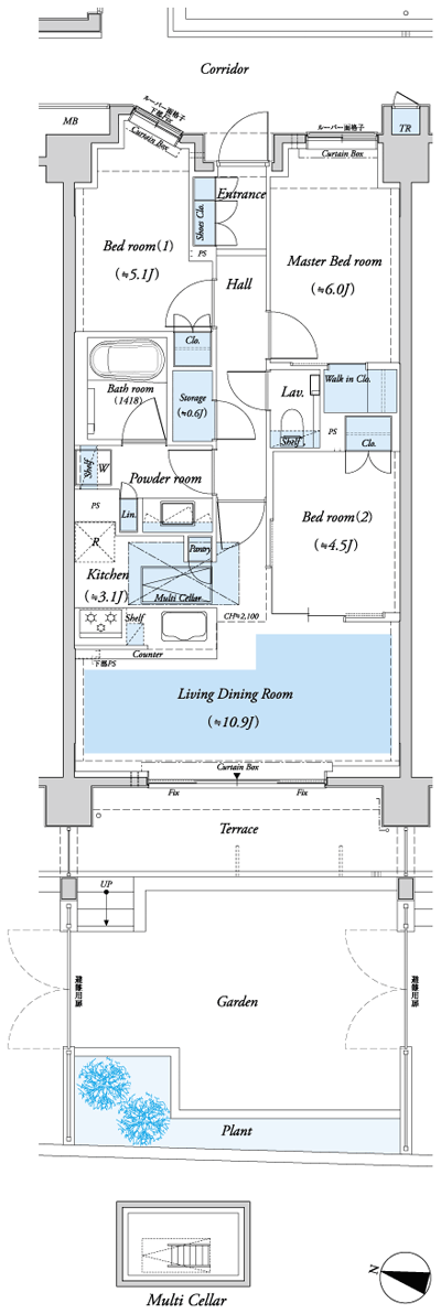 Floor: 3LDK + WIC + MC + TR, the occupied area: 67.52 sq m, Price: 56,880,000 yen, now on sale