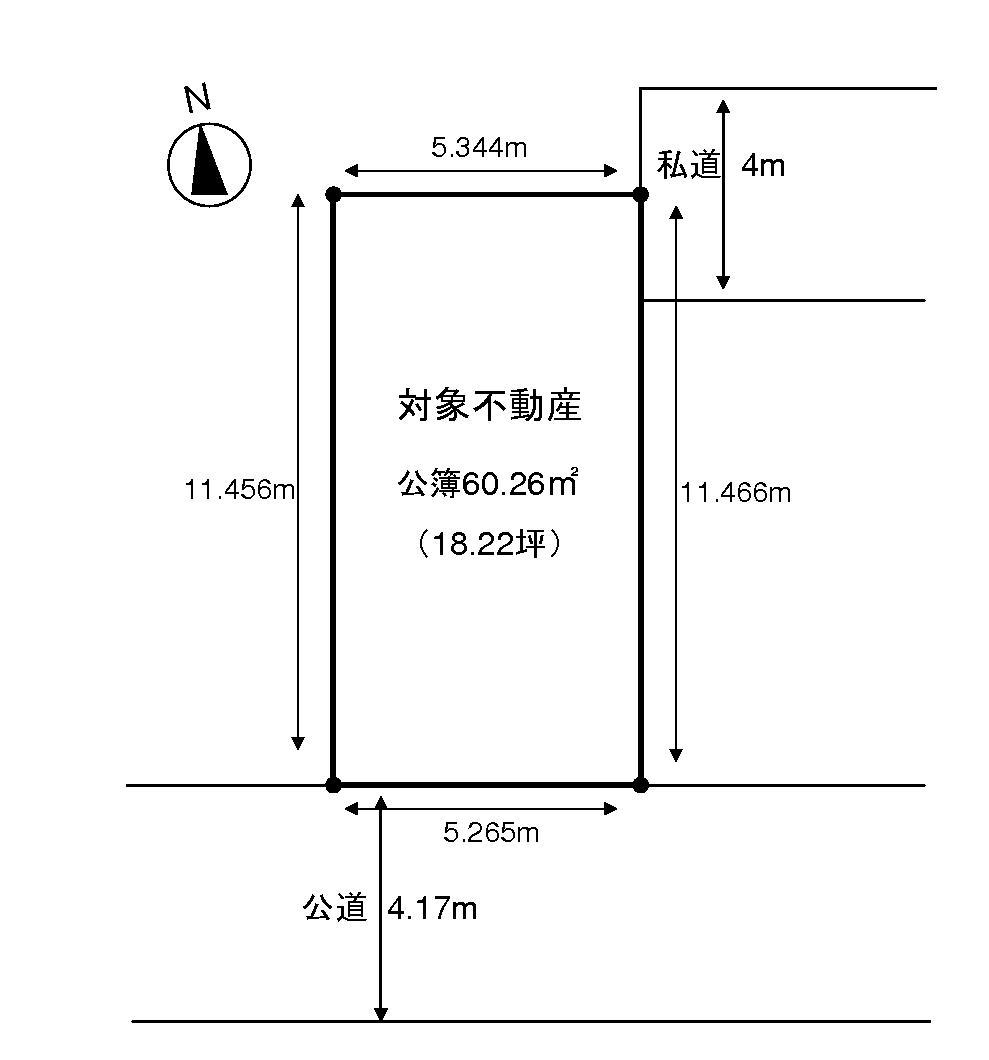 Compartment figure. Land price 34,800,000 yen, Land area 60.26 sq m