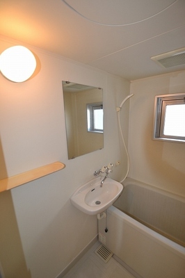 Bath. Comfortable bathroom that comes with a window