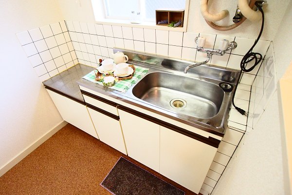 Other room space. Large kitchen that put the two-burner gas stove