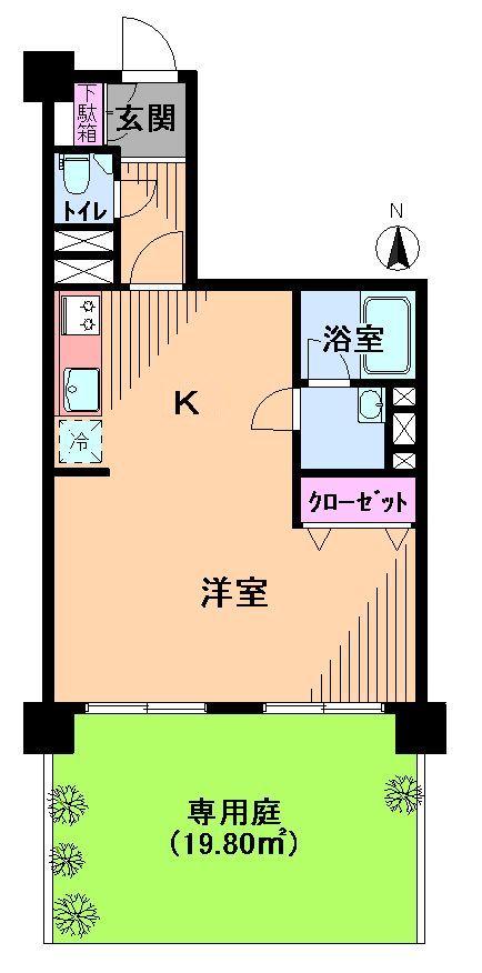 Floor plan. 1K, Price 17.8 million yen, Occupied area 40.51 sq m
