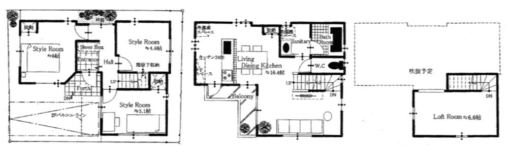 Building plan example (floor plan). Building plan example (B Building) 3LDK, Land price 35,500,000 yen, Land area 65.01 sq m , Building price 14.3 million yen, Building area 81.5 sq m