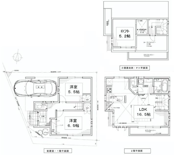 Floor plan. (A Building), Price 49,800,000 yen, 2LDK+S, Land area 62.82 sq m , Building area 72.7 sq m