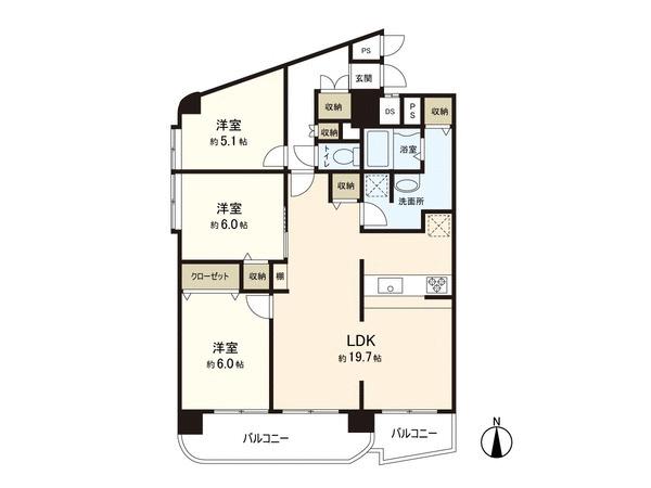 Floor plan. 3LDK, Price 29,800,000 yen, Occupied area 82.51 sq m , Balcony area 11.34 sq m full renovation completed!