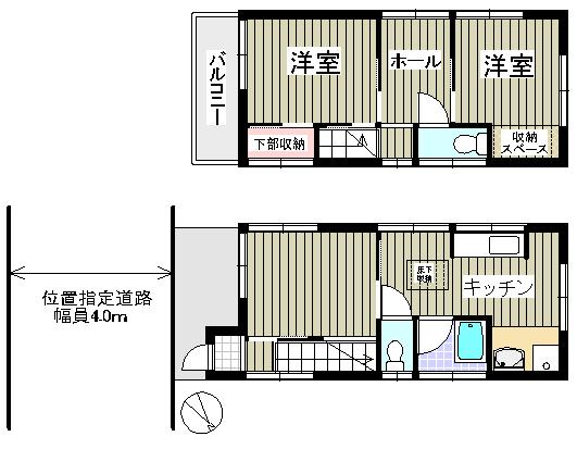 Floor plan. 23 million yen, 3K, Land area 42.97 sq m , Building area 58.32 sq m