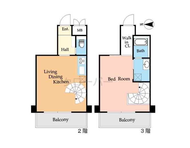 Floor plan. 1LDK, Price 34,800,000 yen, Occupied area 47.23 sq m , Balcony area 10.24 sq m