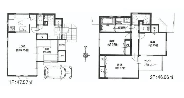 Floor plan. 45,800,000 yen, 4LDK, Land area 118.17 sq m , Building area 93.63 sq m