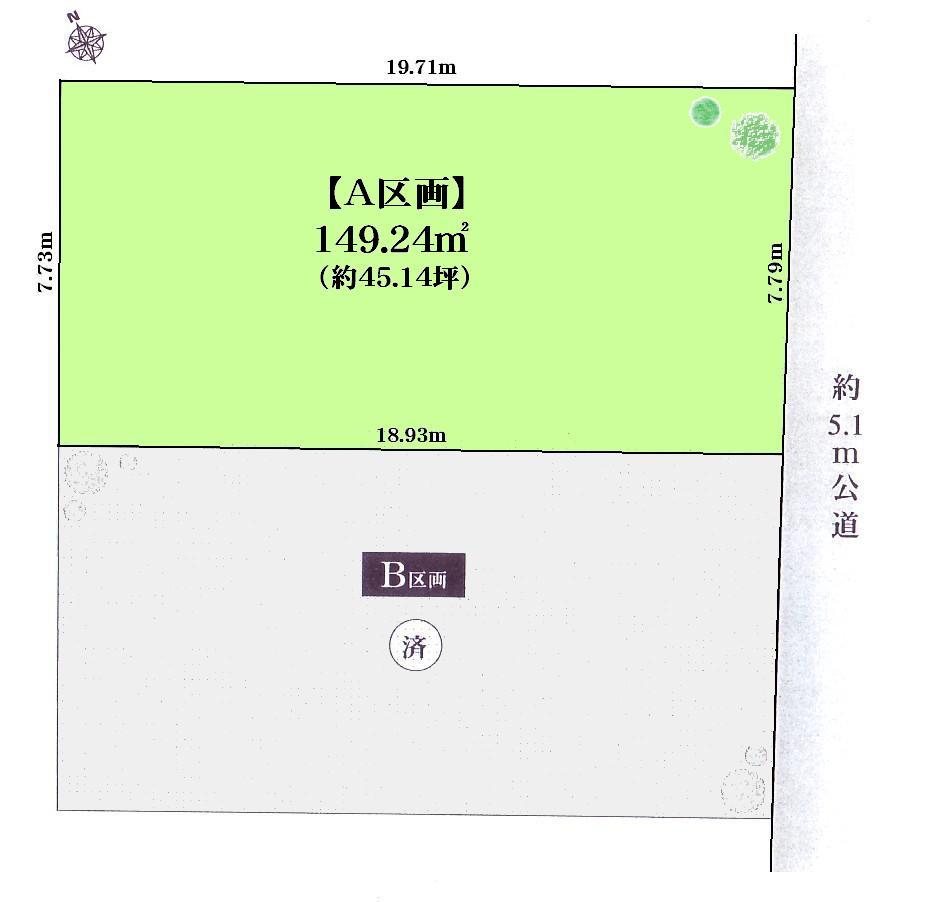 Compartment figure. Land price 100 million yen, Land area 149.24 sq m