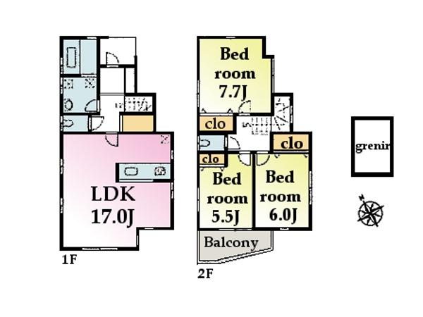 Floor plan. 46,800,000 yen, 3LDK, Land area 89.8 sq m , Building area 84.64 sq m indoor (November 2013) Shooting