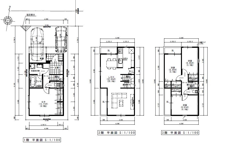 Other building plan example. Building plan example (B No. land) land price 42,900,000 yen, Building price 19.9 million yen, Building area 109.05 sq m