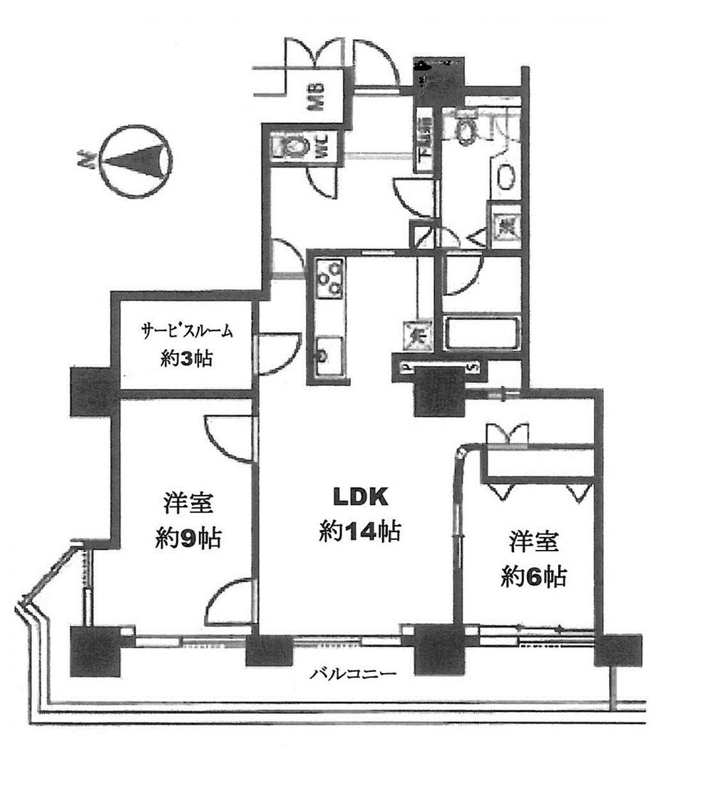 Floor plan. 2LDK + S (storeroom), Price 67 million yen, Occupied area 79.36 sq m